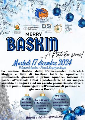 "Merry Baskin": martedì prossimo la festa in casa Interclub